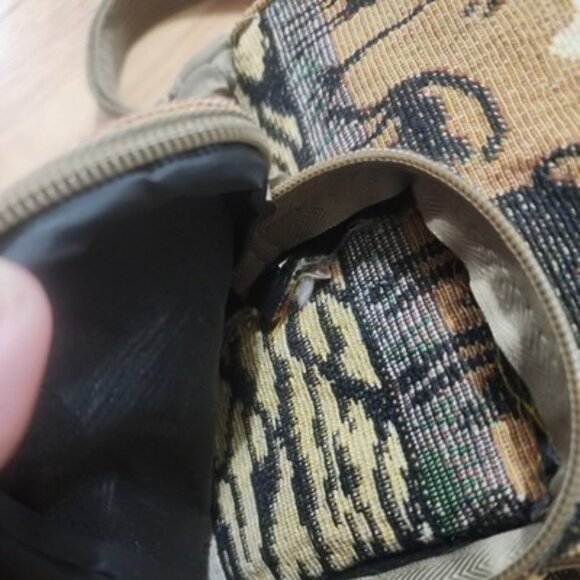 Tapestry Travel Bag Purse Crossbody Shoulder Zip Close pockets safari animals - Picture 3 of 11